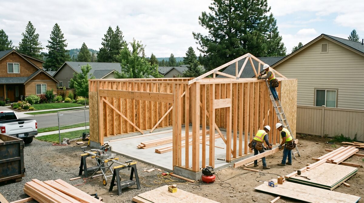 Garage and shop framing contractor Oregon